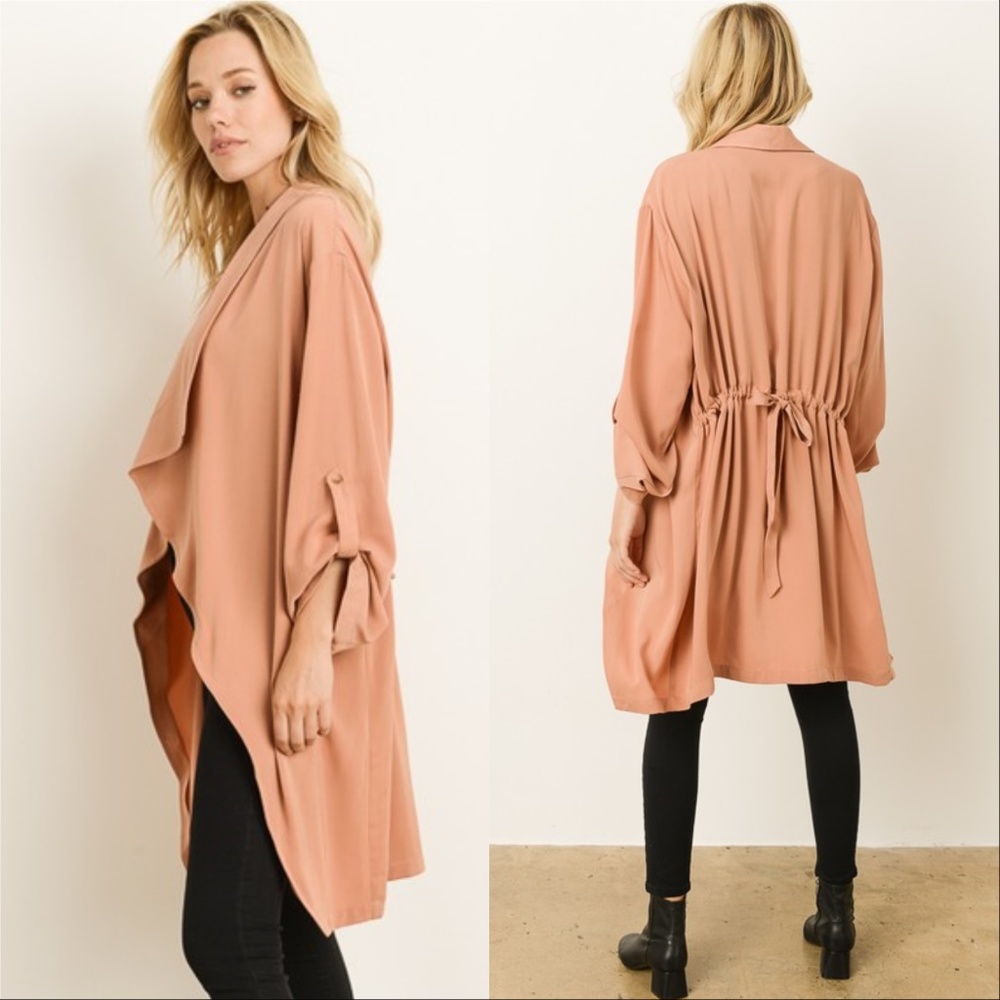 Klarissa Light Weight Coat Duster - Clay - Picture 4 of 4